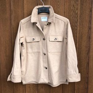 Old navy shacket shirt jacket flannel tan small oversized